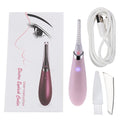 Mini USB Rechargeable Electric Heated Eyelash Long-Lasting Electric Ironing Eyelash Curler Device For Beauty Gift