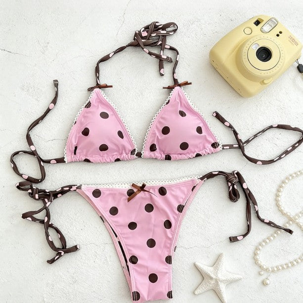 Women's Bikini Swimwear with Tie-Strap