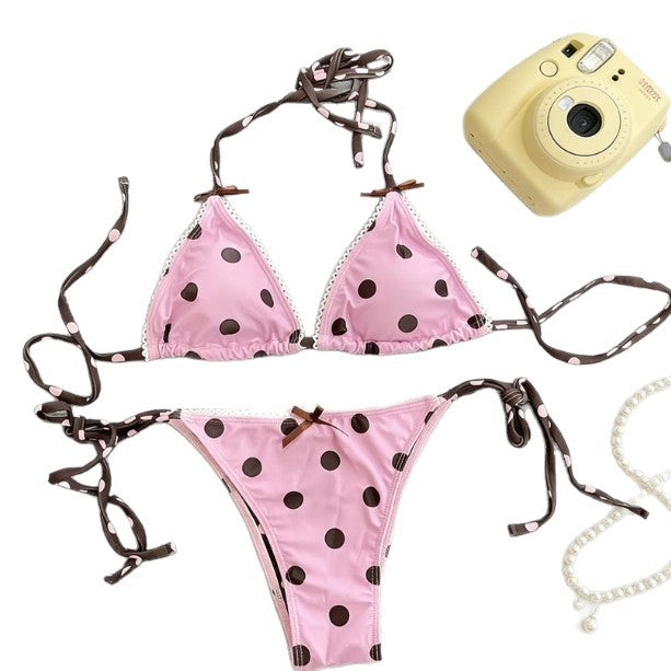 Women's Bikini Swimwear with Tie-Strap