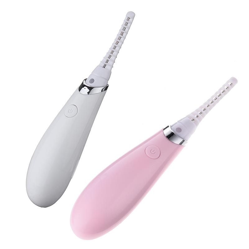 Mini USB Rechargeable Electric Heated Eyelash Long-Lasting Electric Ironing Eyelash Curler Device For Beauty Gift
