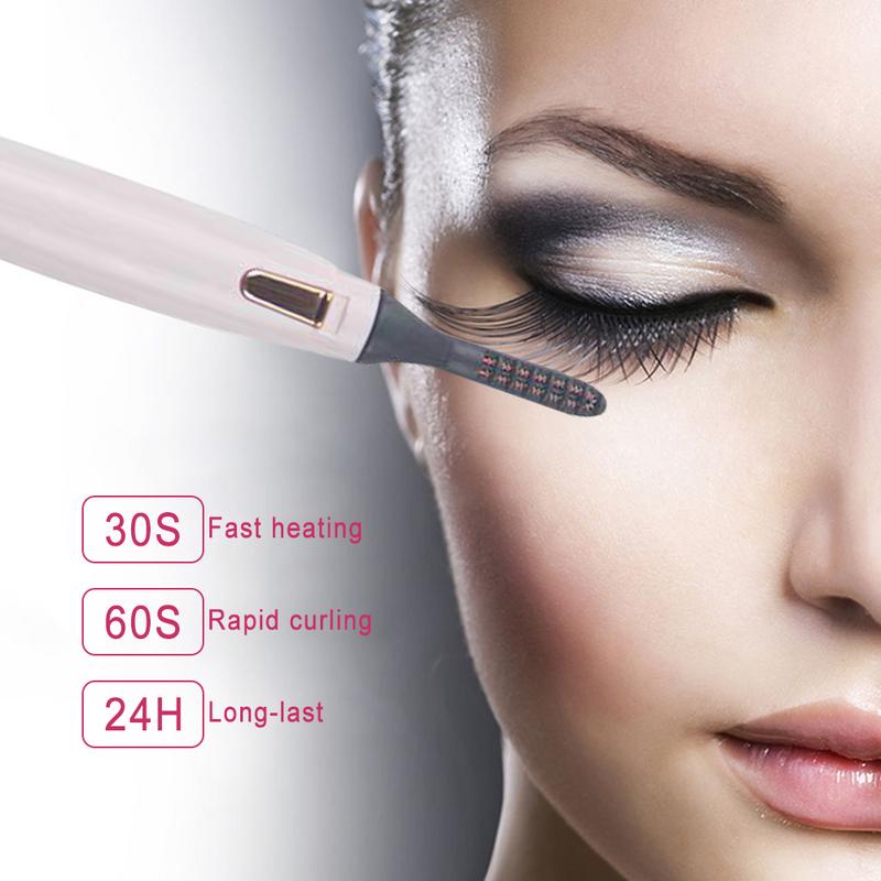2 In 1 Electric Portable Heated Eyelash Curler 3D Face Slimming Massage Roller Eye Lashes Curling Tool Facial Beauty Tools